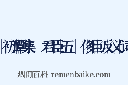 初潭集·君臣五·侈臣反义词是什么意思的图片